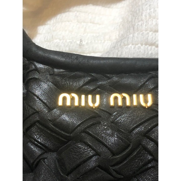 Miu miu woven leather shoulder bag gently used - Picture 16 of 16